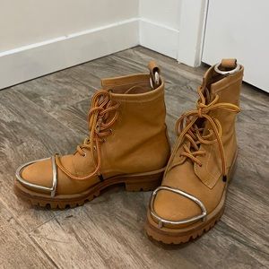 Alexander Wang Tan Combat Boots sz 35.5
